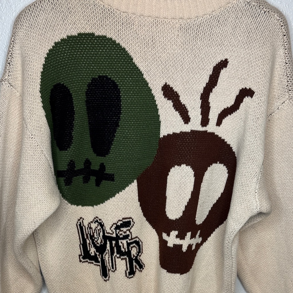 LOITER Rodeo Knit Sweater Men’s‎ XS | Graphic Distressed Streetwear Pullover - Picture 10 of 15